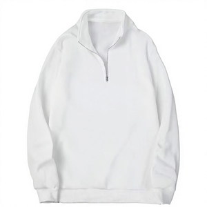 Neck Zipper Pullover Soft Texture Comfortable Everyday Wear OEM Custom <b>Men</b> <b>Half</b> <b>Zip</b> <b>Sweatshirt</b> Cotton Polyester Blend Stand - Product Image 1
