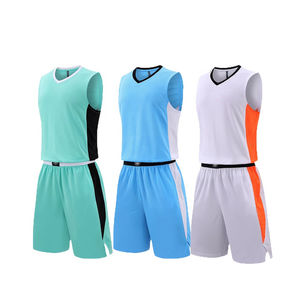 ราคาขายส่ง ชุดบาสเก็ตบอลแบบใหม่ ออกแบบเองได้ พร้อมเสื้อและกางเกงพิมพ์ลาย sublimation ชุดกีฬาผู้ชาย ชุดยูนิฟอร์มบาสเก็ตบอล - Product Image 1