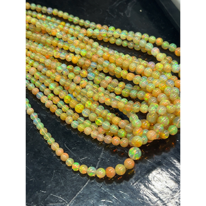 Cuentas Redondas Lisas de Ópalo Etíope Natural AAA de 4.5mm a 7mm, Piedras Preciosas para Joyería, Venta al Por Mayor, Exportación - Product Image 1