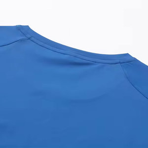 Camiseta Deportiva de Manga Corta para Hombre, Cuello Redondo, Color Azul, Secado Rápido, Poliéster, Corte Regular, Estilo Casual - Product Image 5
