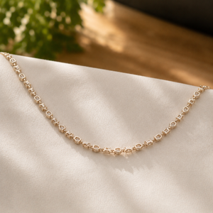 Mixed Diamond Choker <b>Necklace</b> for Women 10K Rose Gold Plated Wedding Jewelry Elegant Moissanite Anniversary Gift - Product Image 4