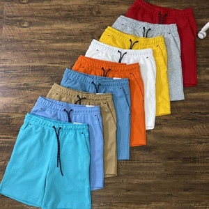 Pantalones Cortos Deportivos Personalizados con Logotipo 3D en Relieve, Lavado Ácido, Cintura Elástica, 100% Algodón, Color Sólido, Secado Rápido para Hombre - Product Image 3