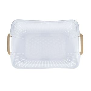 Cesto per biancheria bianco da 2 bushel, flessibile, rettangolare, decorativo - Product Image 5