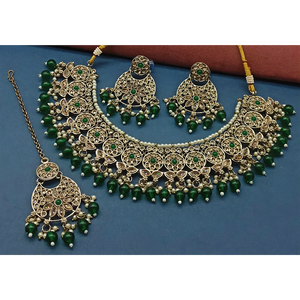 Gold Plated Fashion Jewelry <b>Set</b> <b>Crystal</b> Stone Pearl and Beads Necklace - Product Image 3