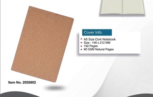 Luxury Cork Cover <b>Diary</b> Eco-Friendly Journal for Daily Writing Classic Cork Hardcover Notebook <b>A5</b> Ruled Journal Business - Product Image 2