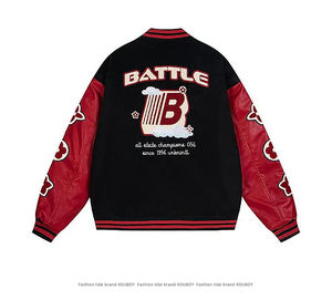 Veste bomber à capuche coupe-vent en toile personnalisée pour homme, style streetwear - Product Image 4