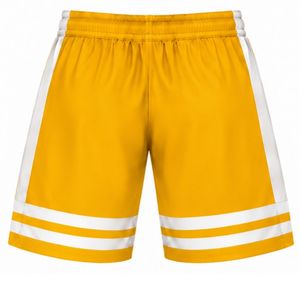 Shorts de hockey sur glace sublimés jaunes pour hommes, en polyester rayé, pour l'entraînement sportif et les performances d'équipe - Product Image 2