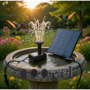 Pompe à eau solaire submersible 1,8 W pour bassin d'oiseaux et fontaine de jardin avec panneau séparé, pompe solaire OEM pour fontaine – Vente en gros - Product Image 3