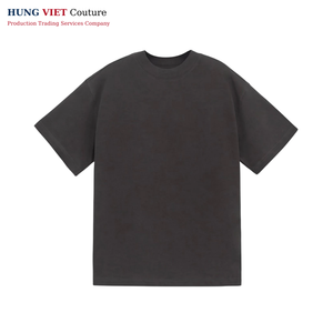 เสื้อยืดผ้าฝ้ายธรรมดาพิมพ์โลโก้ได้ตามต้องการส่งออกจากเวียดนาม - Product Image 3