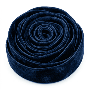 Neelkamal Industries - Cinta de Terciopelo de una Cara de 25 mm, 100% Poliéster, Resistente al Encogimiento, Color Azul Marino, Decoración de Lujo - Product Image 6