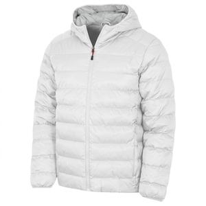 Men's Casual Winter Outerwear Hooded <b>Padded</b> Jacket Lightweight Warm <b>Coat</b> with Full Front Zipper - Product Image 4
