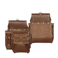 Sac à outils en cuir de haute qualité fait main, en vente en ligne, fournisseur direct d'usine, sac à outils en cuir avec ceinture à vendre