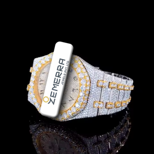 Reloj de Lujo para Hombre, Mecánico, con Moissanita, de Alta Calidad, con Bisel de Acero Inoxidable, Esfera Cuadrada, Estilo Rapero - Product Image 2