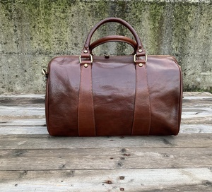 Sac de voyage week-end en cuir fait main avec logo personnalisé, vente en gros, sac de voyage en cuir souple de qualité supérieure, fabrication de premier choix - Product Image 4