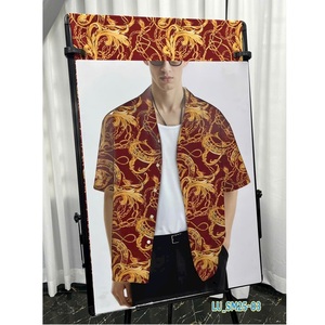 ผ้าทอสำหรับเสื้อเชิ้ต โพลีเอสเตอร์ 100% ทนทาน กันยับ โพลีเอสเตอร์ 100D (ผ้าแจ็คการ์ด) สีไม่ตก น้ำหนักเบา - Product Image 1