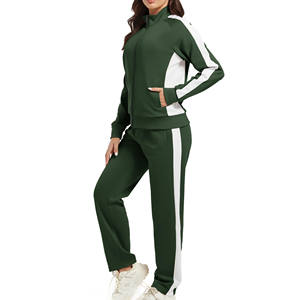 Conjunto de Sudadera con Capucha y Pantalón de Chándal para Mujer, Diseño Perfecto, con Cremallera, Precio Económico al por Mayor, Ropa de Marca de Lujo, de Tela Gruesa - Product Image 1