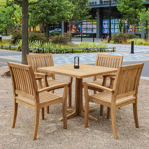 Table de jardin en teck massif de haute qualité pour villa, complexe hôtelier, restaurant et mobilier d'extérieur commercial à l'exportation - Product Image 5