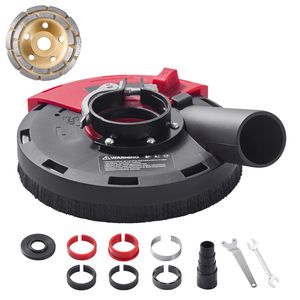 Copertura antipolvere universale per smerigliatrice angolare 4,5 pollici con 6 rondelle di serraggio e 5 protezioni antipolvere per mola diamantata - Product Image 1