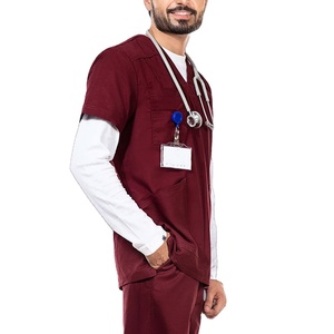 Compre nuevo 2025 Trajes de fregado cómodos profesionales Tela transpirable Calidad Premium Uniforme de fregado de hospital de apariencia simple - Product Image 5