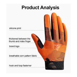 Gants de vélo de montagne pour hommes à doigts entiers - Imperméables, compatibles écran tactile, respirants en polyester pour les sports de plein air - Product Image 2