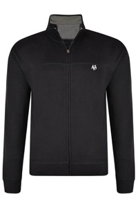 Blue <b>Men's</b> Fleece Winter Sweatshirt Two Functional Zips Windproof Polyester/Cotton Funnel Neck Long Sleeves - Product Image 3