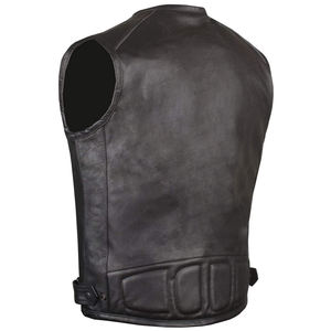 Gilet pour homme en cuir de vachette noir de qualité supérieure, respirant, séchage rapide, anti-plis, style vintage, poches utilitaires multi-usages, pour l'hiver et l'automne - Product Image 4