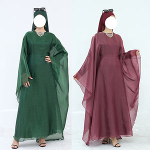 Robe Abaya Musulmane OEM pour Femme, Ensemble 2 Pièces, Style Dubaï Élégant, Mode Islamique Modeste, Robe Papillon Décontractée pour Femme Musulmane - Product Image 2