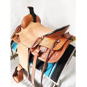 Selle de dressage dernière conçue en cuir véritable arbre à fourche course de chevaux Western Wade selle cheval Tack - Product Image 4