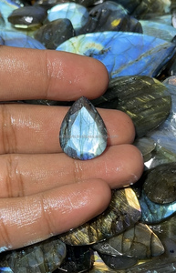 Multi Labradorite Faceted Cut Natural Mix Shape Healing Stone Jewelry Making Flat <b>Back</b> for All Sizes - Product Image 3