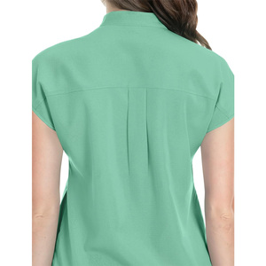 Women's Mint Green <b>Scrub</b> Set Polyester Knitted Hospital <b>Uniform</b> Pants and Top Medical Workwear for Nurses - Product Image 5