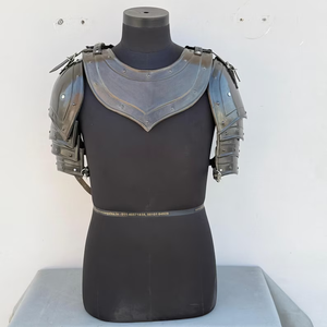 Hombreras de Guerrero Medievales Negras con Gorgeta, Conjunto de Armadura de Acero, Disfraz de Cosplay, Equipo de Interpretación Histórica - Product Image 1