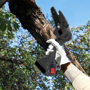 Seghetto a palo/Mini motosega/Decespugliatore a batteria 3-in-1 da 21V 1500mAh X2 con catena da taglio da 4/6 pollici, attrezzi da giardino regolabili da 13-75,2 pollici - Product Image 3