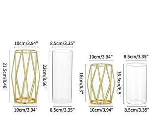 Bougeoir en verre et métal durable Décoration géométrique et naturelle Décoration de Noël Disponible à faible quantité minimale de commande pour d'autres bougeoirs - Product Image 5