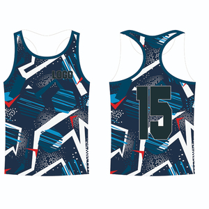 Wholesale Custom Men Plus Size Racer Tank Top Eco Polyester Quick Dry Breathable Sleeveless Sports Vest OEM Bulk - Product Image 5