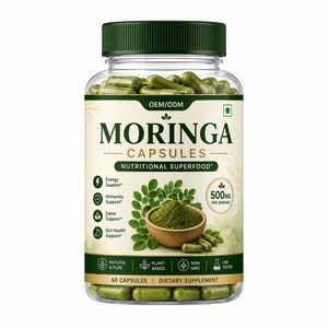 Capsules de feuilles de Moringa sélectionnées, 60 unités, complément alimentaire à base de plantes, facile à prendre quotidiennement, favorisant la vitalité naturelle - Product Image 2