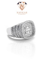 Anillo de Compromiso de Lujo de Plata de Ley con Diamante Moissanita de Corte Radiante, Certificado por IGI, para Mujer, Regalo Nupcial Disponible