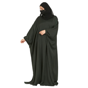 Customized Design <b>Long</b> Dubai Muslim <b>Long</b> <b>Dress</b> Wholesale Turkiye Bat Sleeve Contrast Color Gown Abaya - Product Image 5