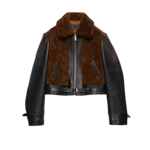 <b>Top</b> Luxury Women's Genuine Leather and Shearling Jacket Sheepskin Aviator <b>Coat</b> OEM Custom Private Leather <b>top</b> Label Manufacturer - Product Image 1
