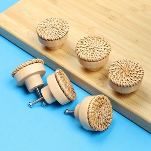 Rattan door handle set wholesale prices <b>dresser</b> pull handles nightstand <b>knob</b> cupboard <b>knobs</b> - Product Image 1