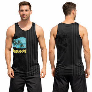 Men Printed Tank Top Custom Graphic Sleeveless Vest Polyester Quick Dry Gym Fitness Summer Beach Casual Tank Shirt - Product Image 2