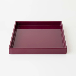 Luxury High Quality Wholesale Square Lacquer Decorative Serving Tray Modern Slate Blue Storage Organizer For Home Hotel Decor - Product Image 2