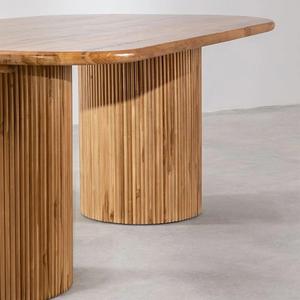 Vandana Hexa Maxima Oval Mango <b>Wood</b> Large Dining <b>Tables</b> (200×76 cm) (<b>Solid</b> <b>Wood</b>) - Product Image 4