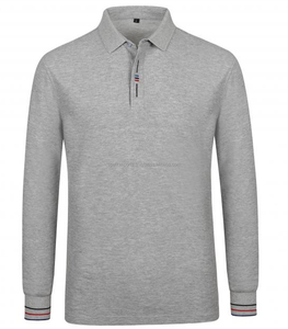 Polo de manga larga para hombre con personalización Polo de moda para hombre/Algodón hecho su propio logotipo personalizado Polo para hombre - Product Image 3