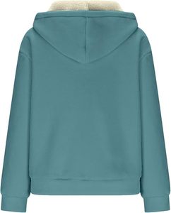 OEM ODM Unisex Custom <b>Sherpa</b> Fleece Pullover <b>Hoodie</b> 100% Cotton Eco-Friendly Pocket Custom Logo Custom Colors Winter High 340g - Product Image 2