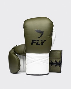 Guantes de Boxeo Fly Pro de Competición Premium de Moda, Color Verde Oliva, Cuero Vacuno, Guantes de Sparring Fly, Precio Bajo, Nuevo Modelo - Product Image 1
