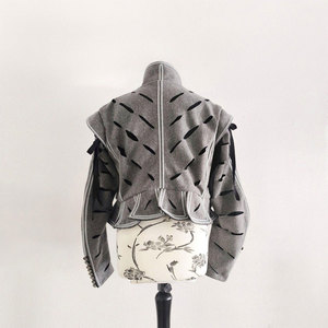 Veste doublette en laine blanche et lin noir, tenue traditionnelle, fournitures d'usine de qualité supérieure - Product Image 6