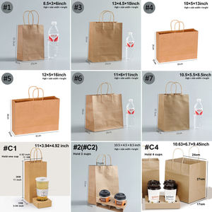 Custom <b>Biodegradable</b> Kraft <b>Paper</b> Gift Bags with Flat Handles and Flexographic Printing-Wholesale - Product Image 6