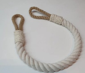<b>Thick</b> White Cotton <b>Rope</b> Curtain Tieback: Shabby Chic Nautical Decor - Product Image 2