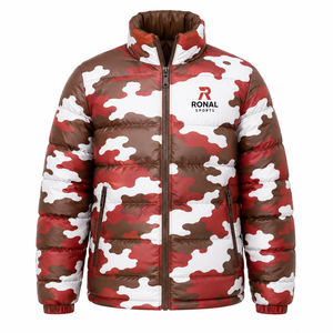 Veste matelassée à capuche pour homme, de haute qualité, personnalisée, OEM, imprimée, en crochet, imperméable, respirante, grande taille, coupe ajustée, logo personnalisé, décontractée - Product Image 1
