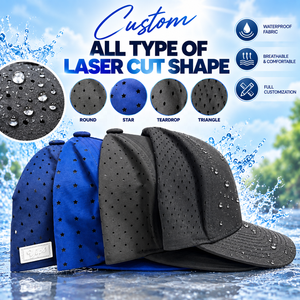 Fabricant de casquettes de golf personnalisées au Vietnam, vente en gros, casquette de sport imperméable et respirante découpée au laser, logo brodé, usine de casquettes OEM ODM - Product Image 4